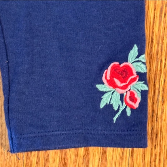 Janie and Jack Blue Leggings with Rose Girls Size 8 - Picture 5 of 5